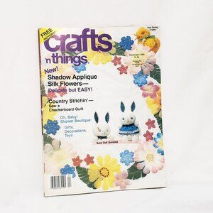 Crafts 'n Things Magazine March April 1988 Shower Boutique Silk Flower Sock Doll
